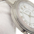 Hermes Carrick Stainless Steel Quartz Analog Display White Dial Watch — view 8