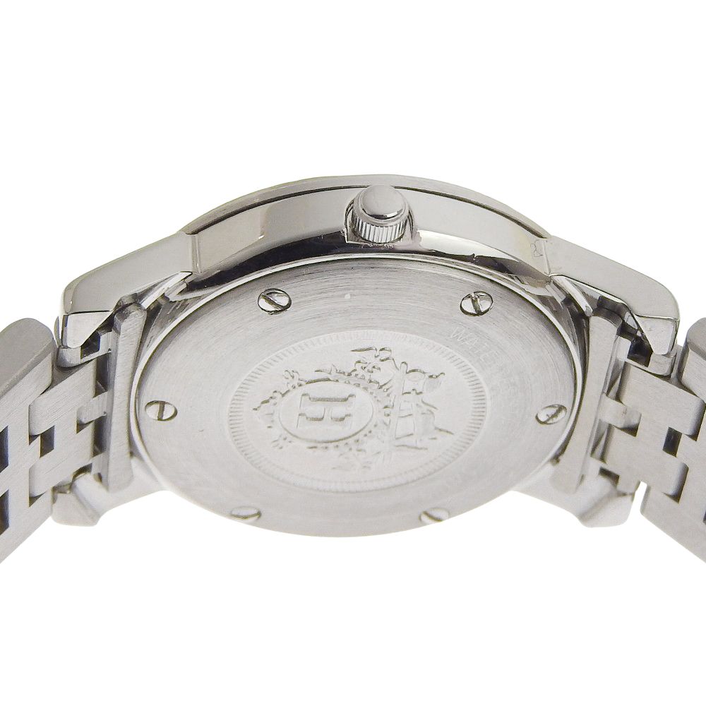 Hermes Carrick Stainless Steel Quartz Analog Display White Dial Watch — view 6