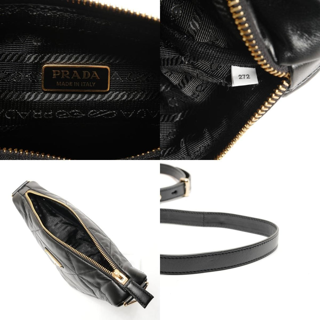 Prada Shoulder Bag Nappa Leather Quilted Triangle — view 9
