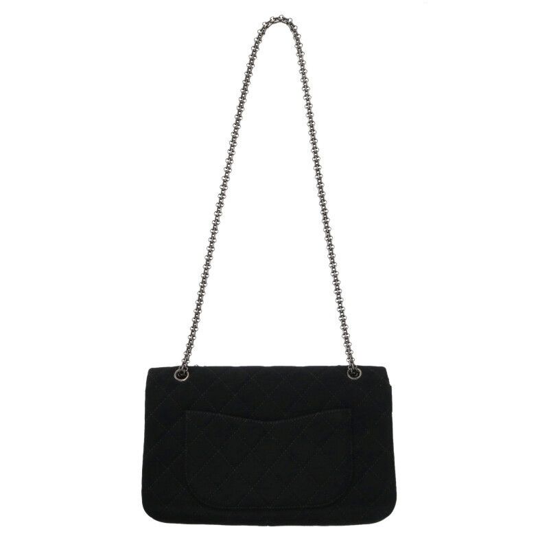 Chanel 2.55 Large Double Flap Jersey Chain Shoulder Bag — view 2