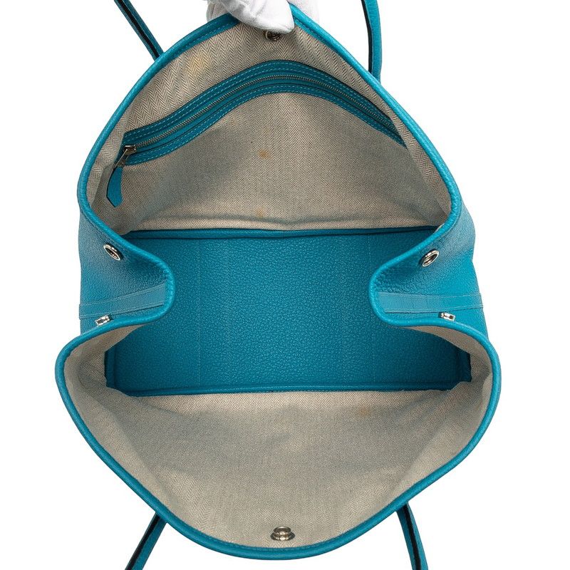 Hermes Garden Party PM Tote Blue Cobalt Silver Negonda — view 5