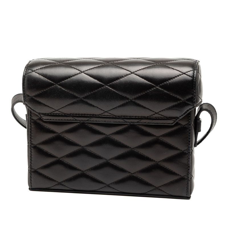 Saint Laurent YSL Logo June Box Black Lambskin — view 2