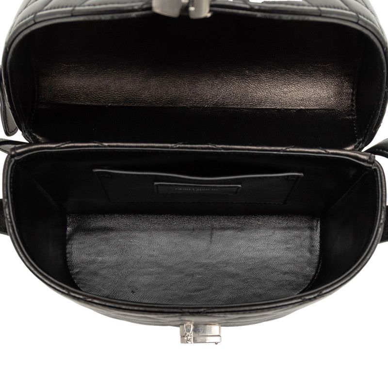 Saint Laurent YSL Logo June Box Black Lambskin — view 5