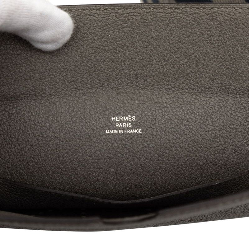 Hermes Vidopoche Crossbody Shoulder Bag Grimeia Gray Togo — view 5