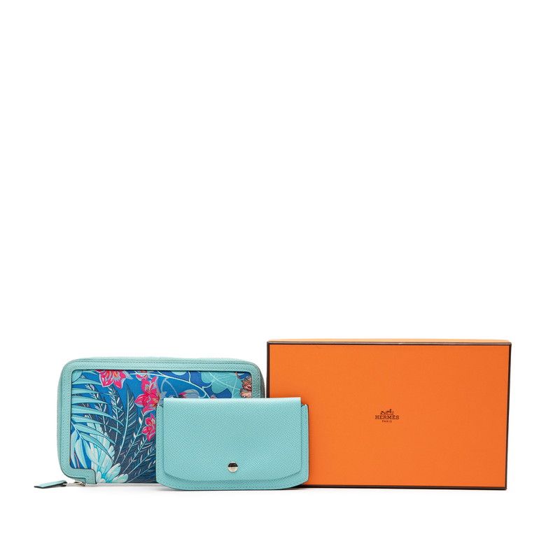 Hermes Silk Soiree Flamingo Party Blue Atle Mykonos Pink — view 7