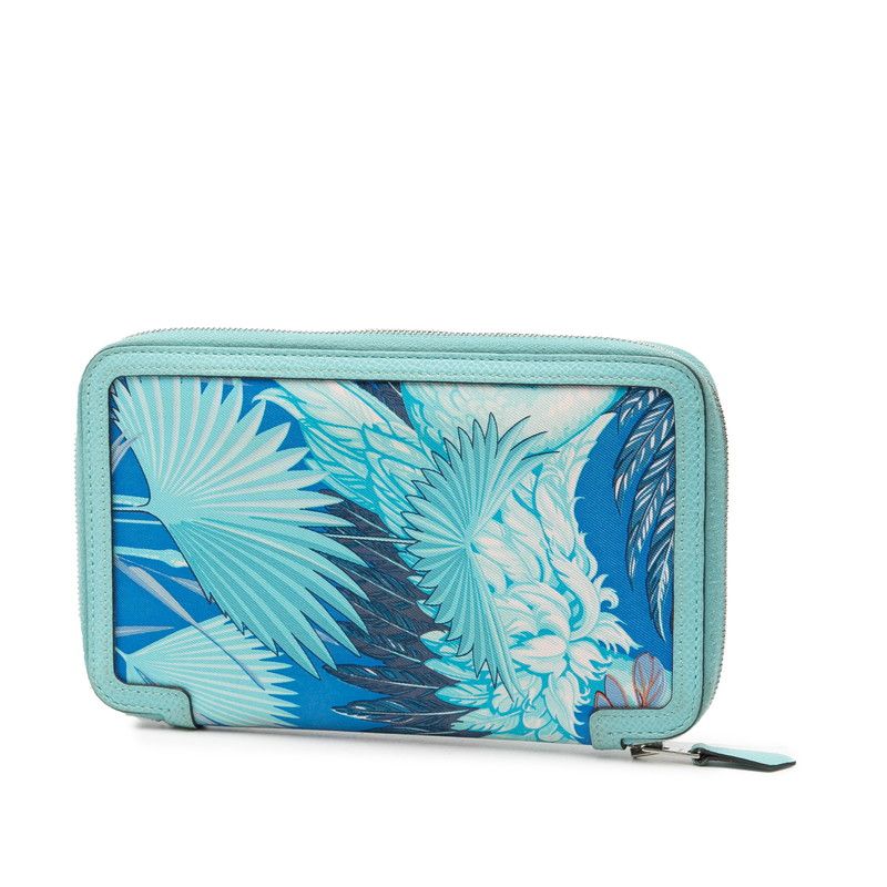 Hermes Silk Soiree Flamingo Party Blue Atle Mykonos Pink — view 2