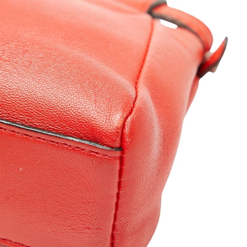Fendi Micro Peekaboo Flower Motif Shoulder Bag Pochette 2-Way Red — view 6