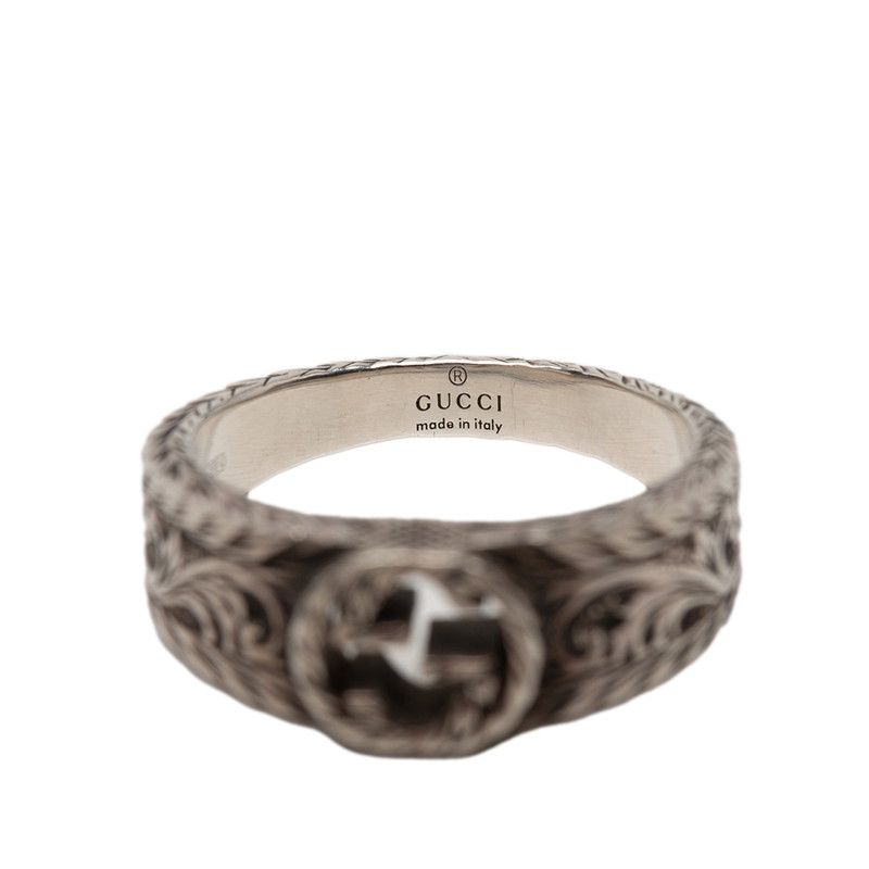 Gucci Interlocking Arabesque Ring Silver — view 6