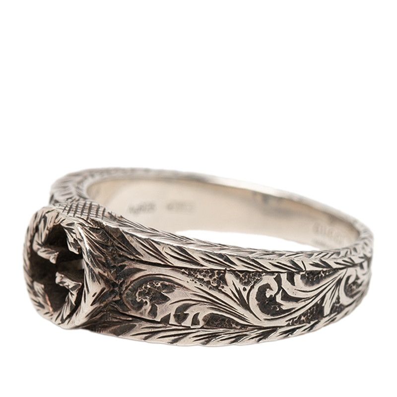 Gucci Interlocking Arabesque Ring Silver — view 2