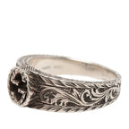 Gucci Interlocking Arabesque Ring Silver