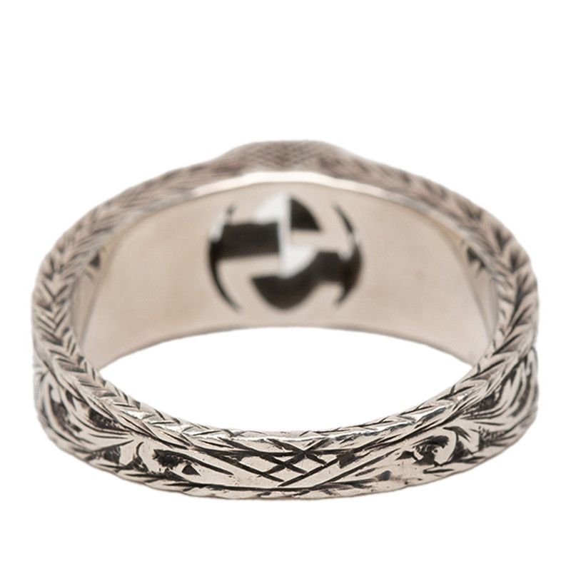 Gucci Interlocking Arabesque Ring Silver — view 4