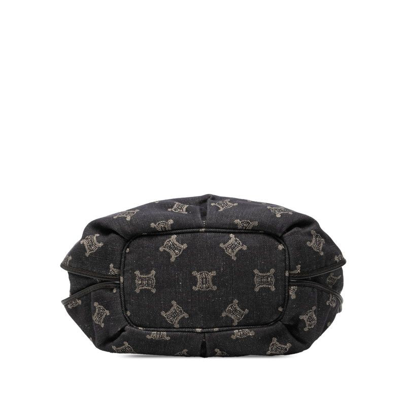 Celine Triomphe Tote Indigo Black Denim Leather — view 3