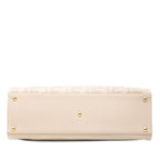Fendi Zucca Peekaboo Ext Tote Shoulder Bag Pink Canvas Leather — view 3