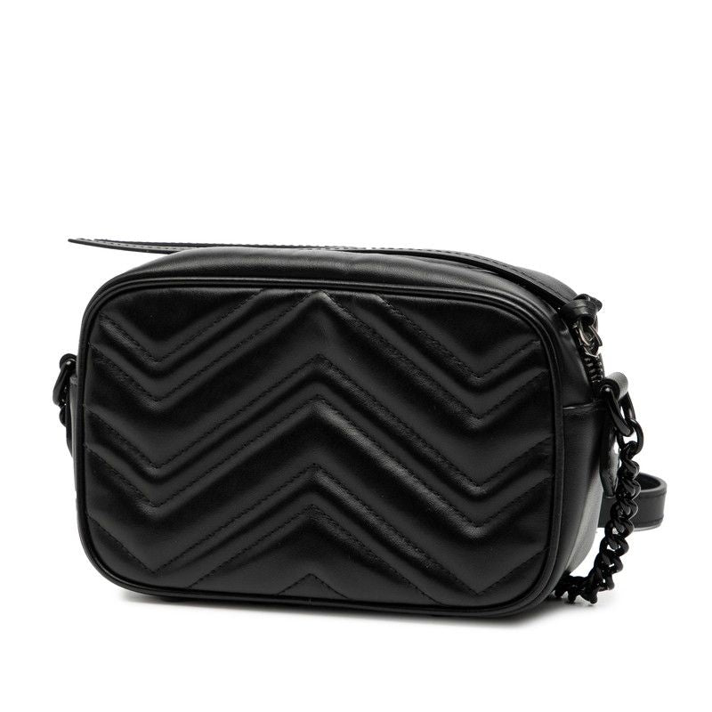 Gucci GG Marmont Mini Camera Bag Black Leather — view 2