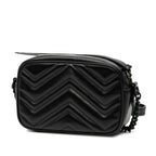 Gucci GG Marmont Mini Camera Bag Black Leather — view 2