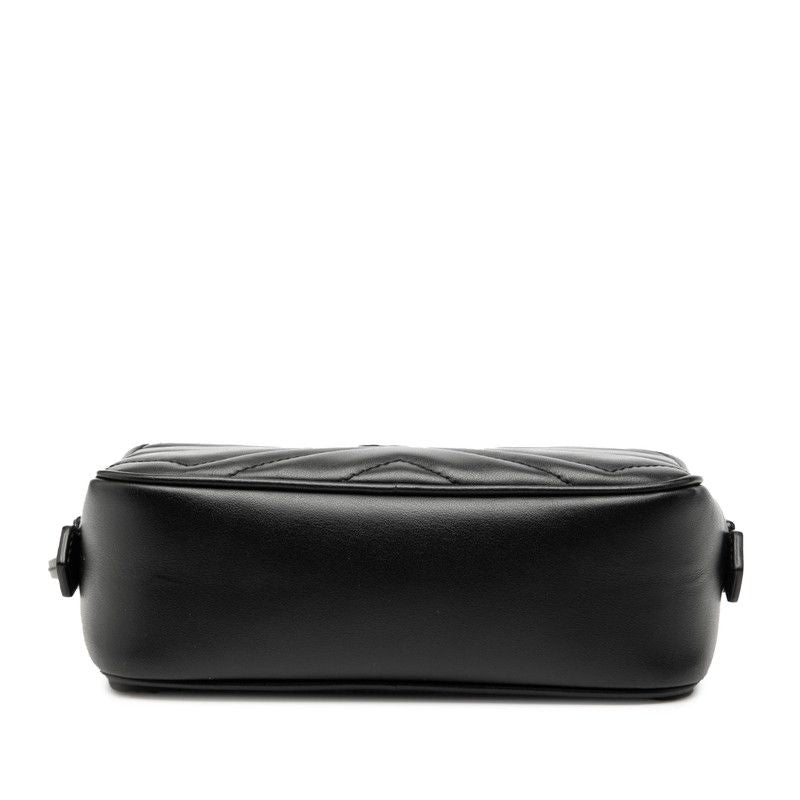 Gucci GG Marmont Mini Camera Bag Black Leather — view 3