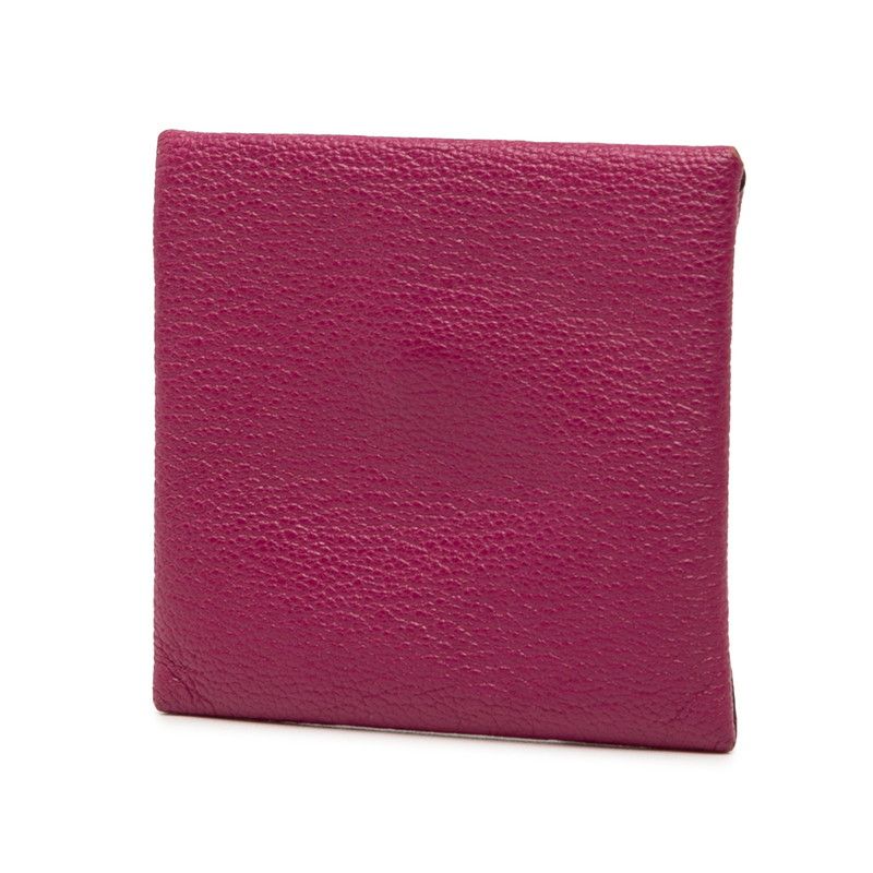 Hermes Bastia Coin Purse Rose Purple Chevre