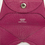 Hermes Bastia Coin Purse Rose Purple Chevre