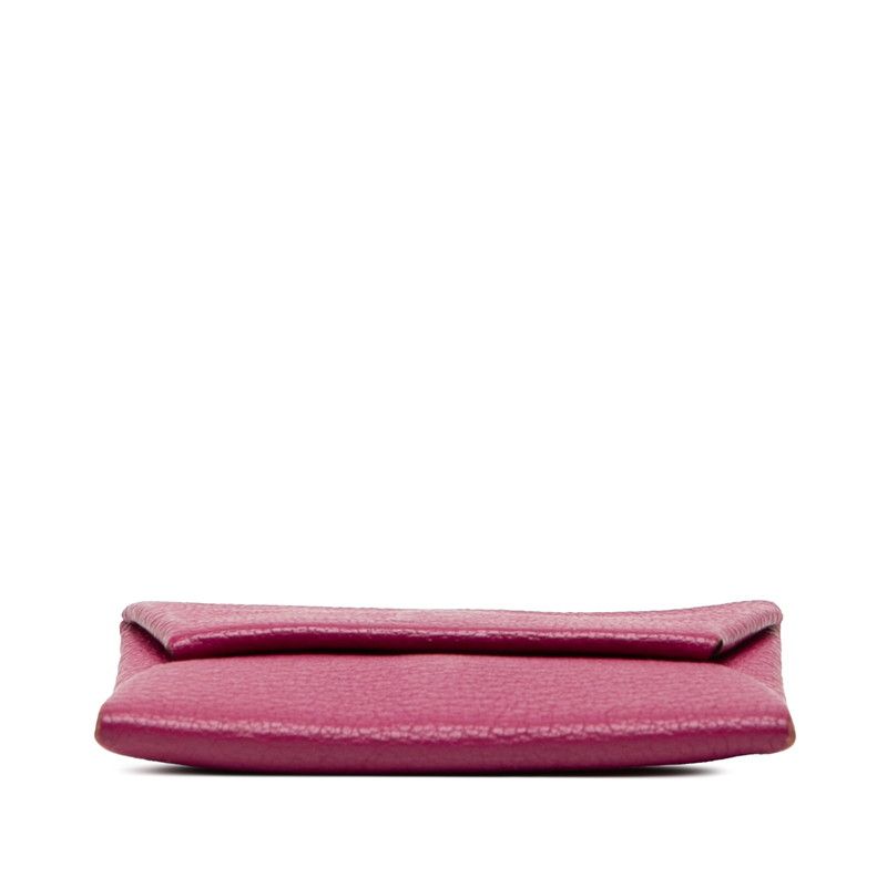 Hermes Bastia Coin Purse Rose Purple Chevre