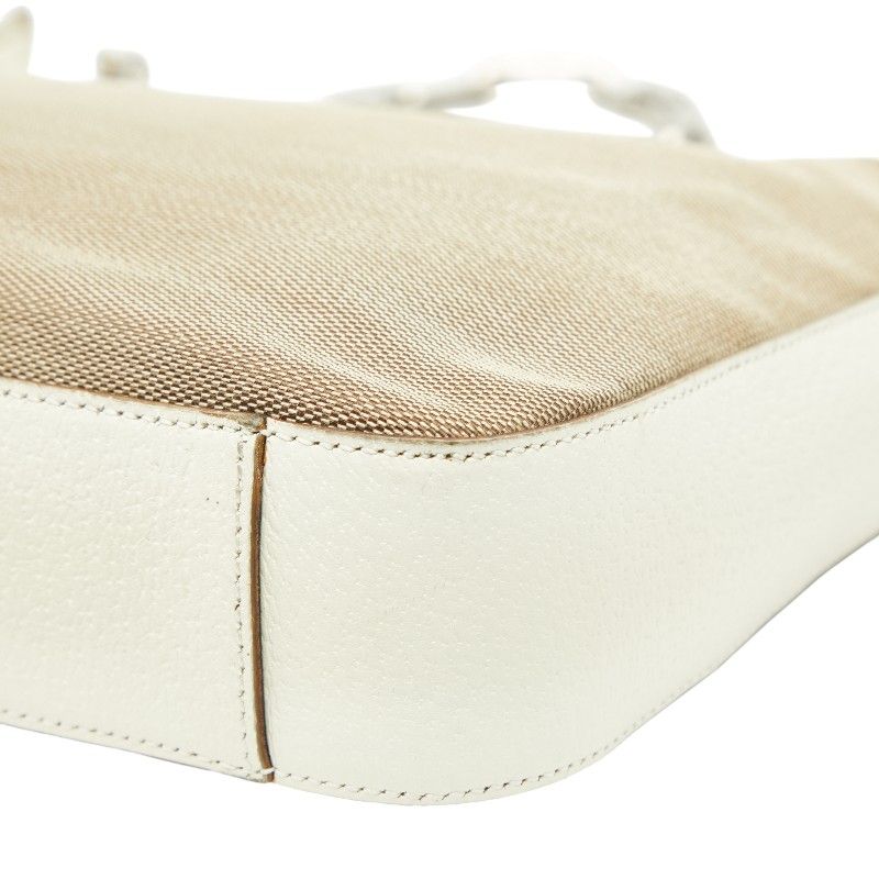Gucci Chain One Shoulder Bag 001 Beige White Canvas Leather — view 6