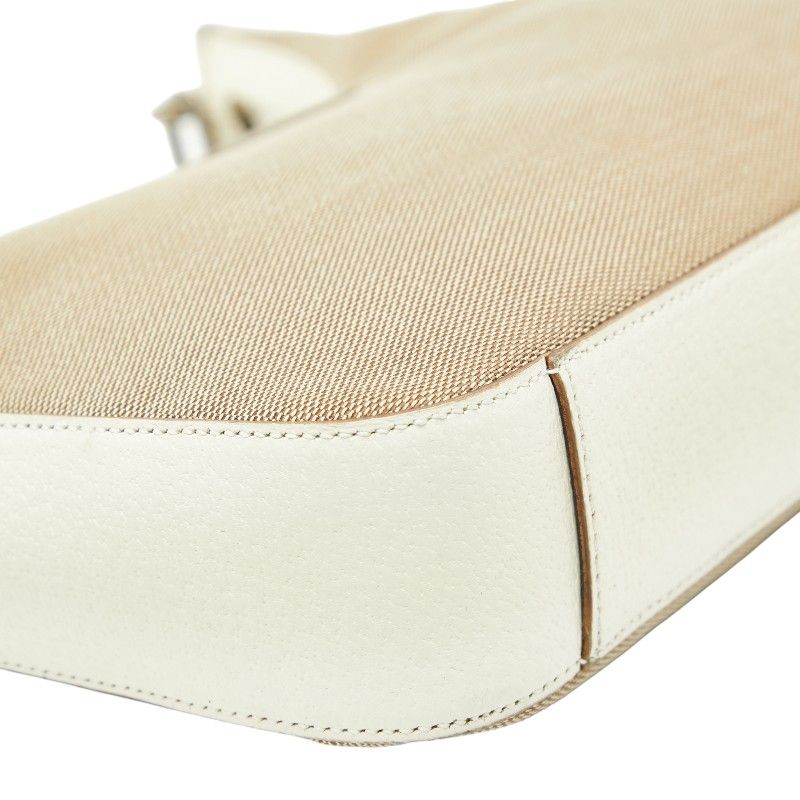 Gucci Chain One Shoulder Bag 001 Beige White Canvas Leather — view 5