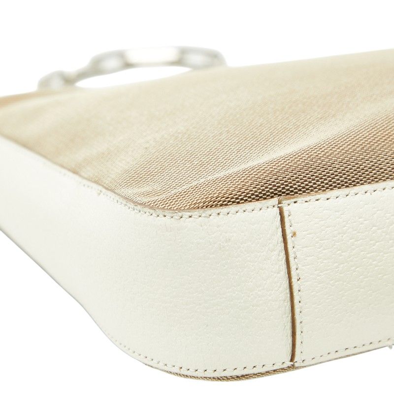 Gucci Chain One Shoulder Bag 001 Beige White Canvas Leather — view 7