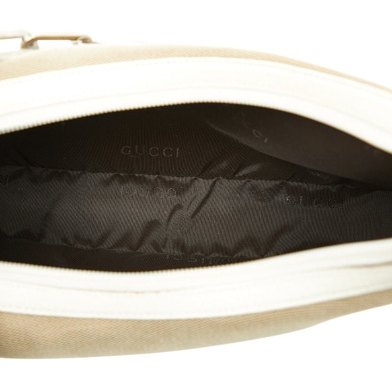 Gucci Chain One Shoulder Bag 001 Beige White Canvas Leather — view 8