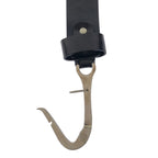 Celine Pelican Hook Buckle Leather Belt Black 30 75 — view 4