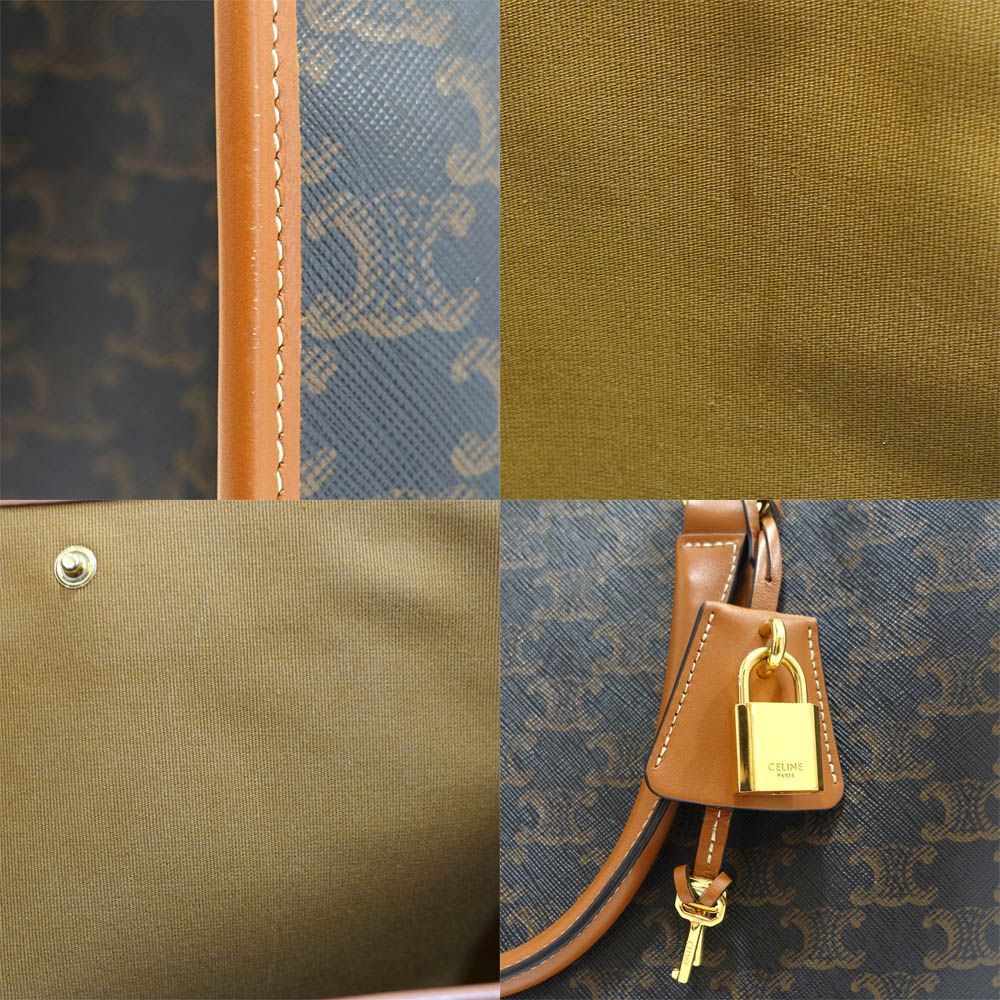 Celine Mini Horizontal Hippo Handbag 2-Way Triomphe Canvas — view 7
