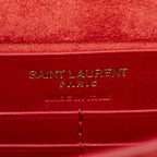 Saint Laurent Zoe Chain Shoulder Bag Red Leather — view 8