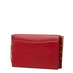 Saint Laurent Zoe Chain Shoulder Bag Red Leather — view 2