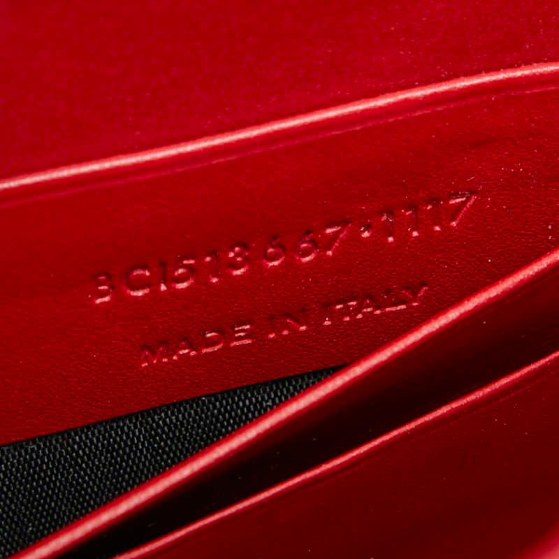 Saint Laurent Zoe Chain Shoulder Bag Red Leather — view 9