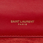 Saint Laurent Zoe Chain Shoulder Bag Red Leather — view 7