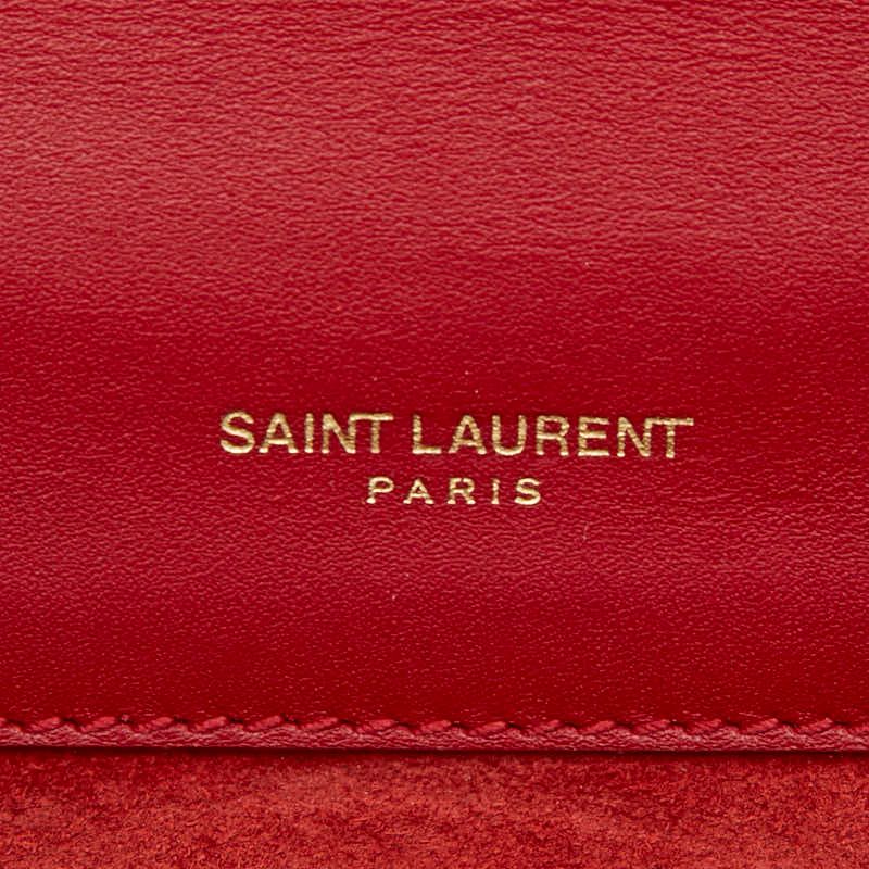 Saint Laurent Zoe Chain Shoulder Bag Red Leather — view 7