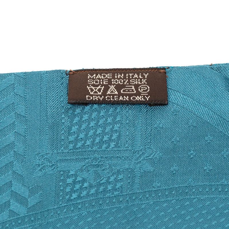 Hermes Maxi Twill All Over Pattern Blue Silk — view 4
