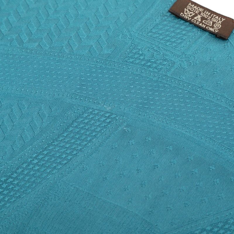 Hermes Maxi Twill All Over Pattern Blue Silk — view 3