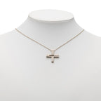 Gucci Cutout Cross Pendant Necklace Silver — view 7