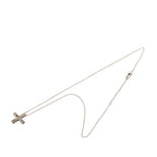 Gucci Cutout Cross Pendant Necklace Silver — view 3