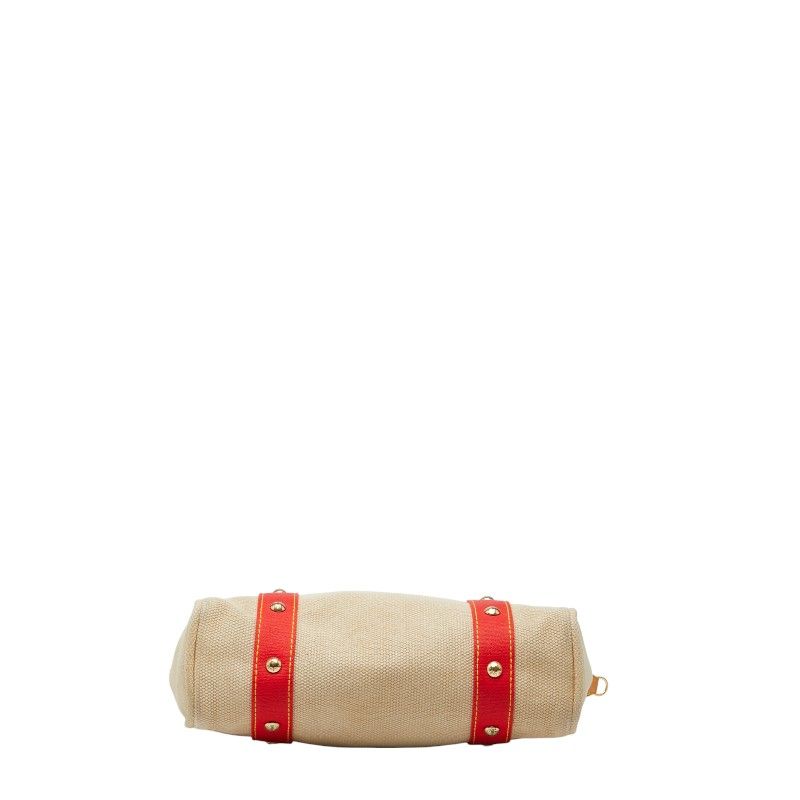Louis Vuitton Antigua Hippo MM Beige Red Canvas — view 3