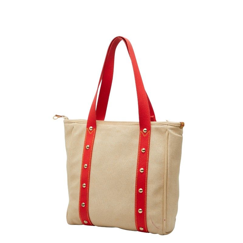 Louis Vuitton Antigua Hippo MM Beige Red Canvas — view 2
