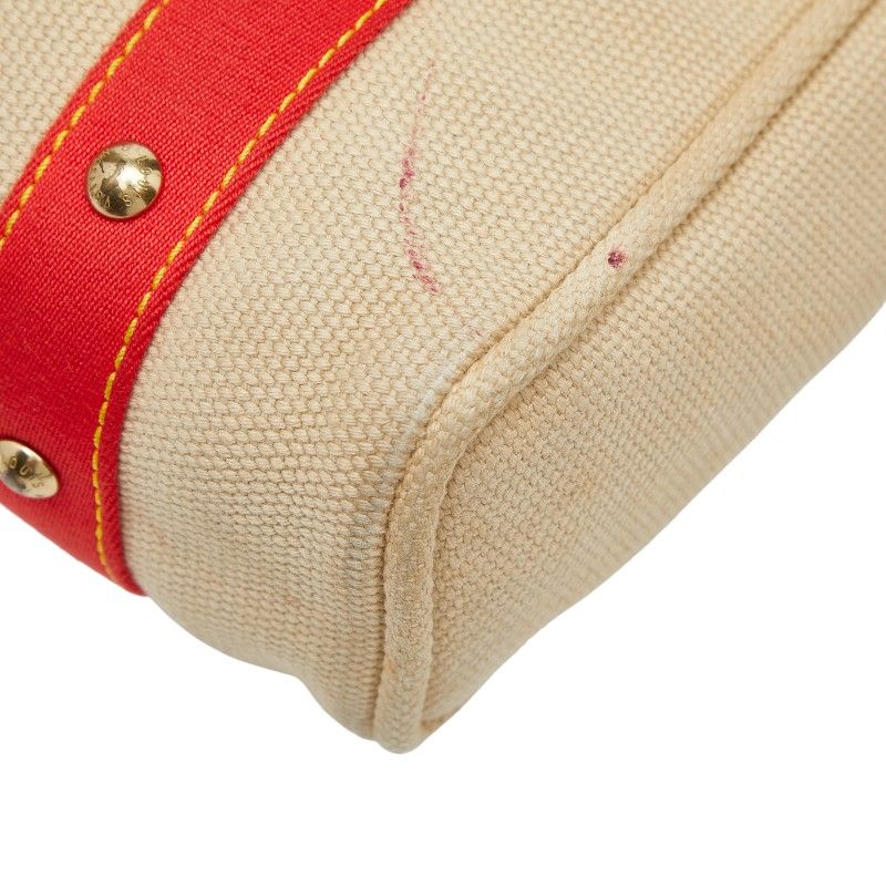 Louis Vuitton Antigua Hippo MM Beige Red Canvas — view 6