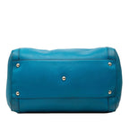 Gucci Soho Interlocking Tassel Mini Boston Bag Blue Leather — view 3