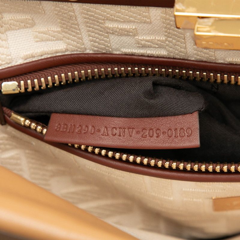 Fendi Selleria Peekaboo Regular 2-Way Shoulder Bag Brown Bold — view 6