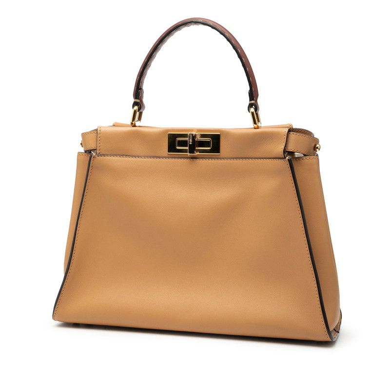 Fendi Selleria Peekaboo Regular 2-Way Shoulder Bag Brown Bold — view 2