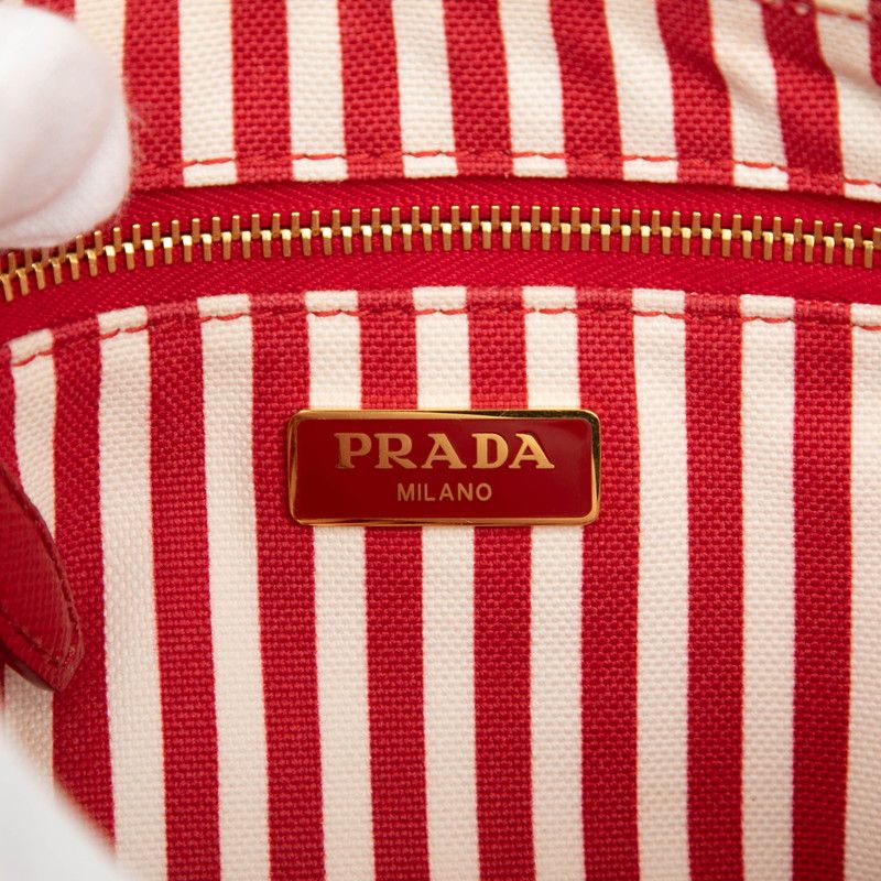 Prada Canapa Logo Red Canvas — view 5