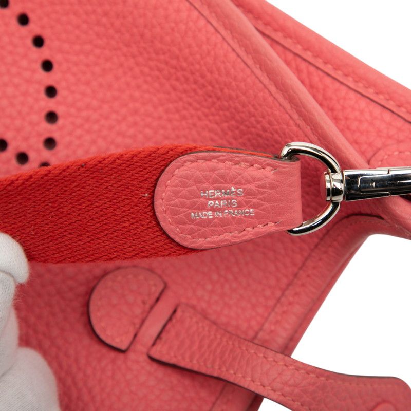 Hermes Evelyne Tpm Amazon Crossbody Shoulder Bag Rose Azalea le Jupivoine — view 5