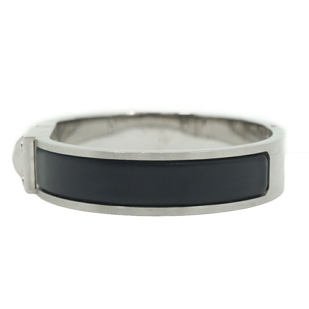 Hermes Kelly Bracelet Bangle Black Silver — view 4