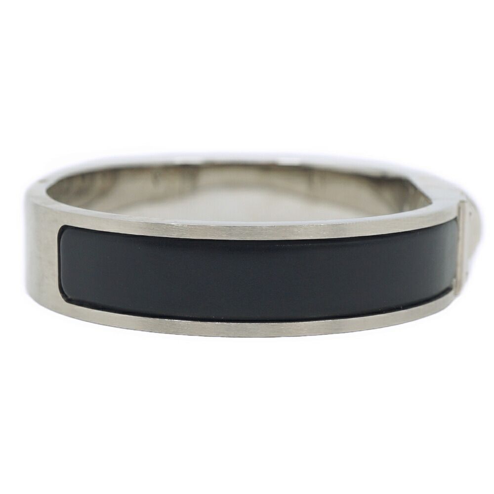 Hermes Kelly Bracelet Bangle Black Silver — view 2