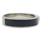 Hermes Kelly Bracelet Bangle Black Silver — view 2
