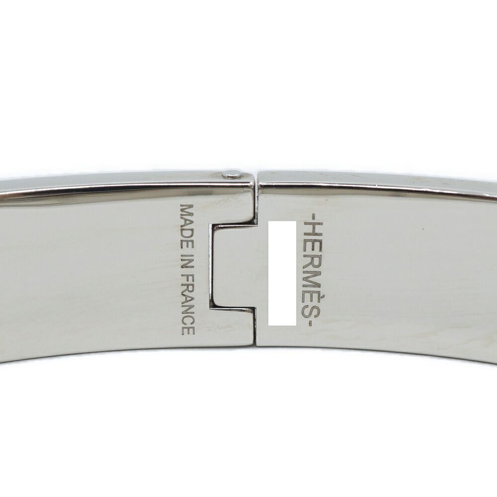 Hermes Kelly Bracelet Bangle Black Silver — view 5